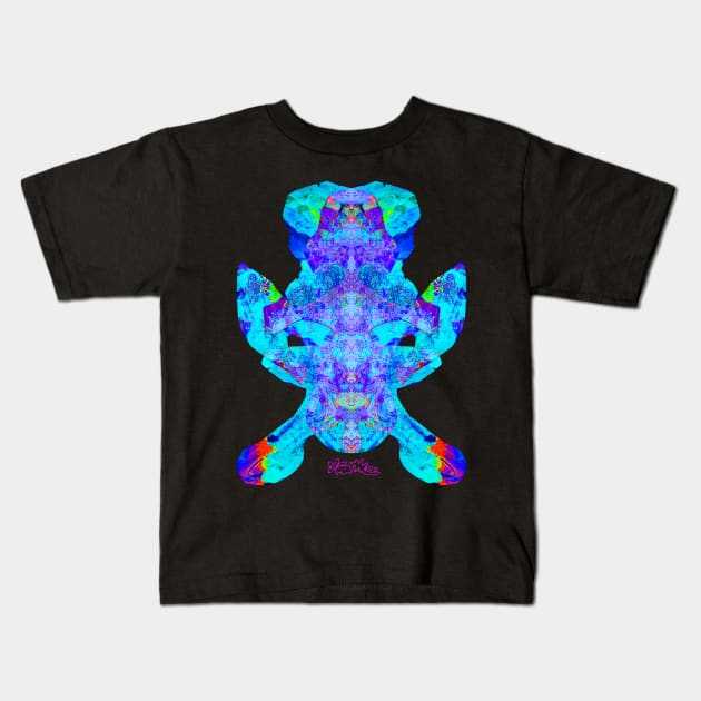 Alien psychedelic fantasy Kids T-Shirt by MetaRagz